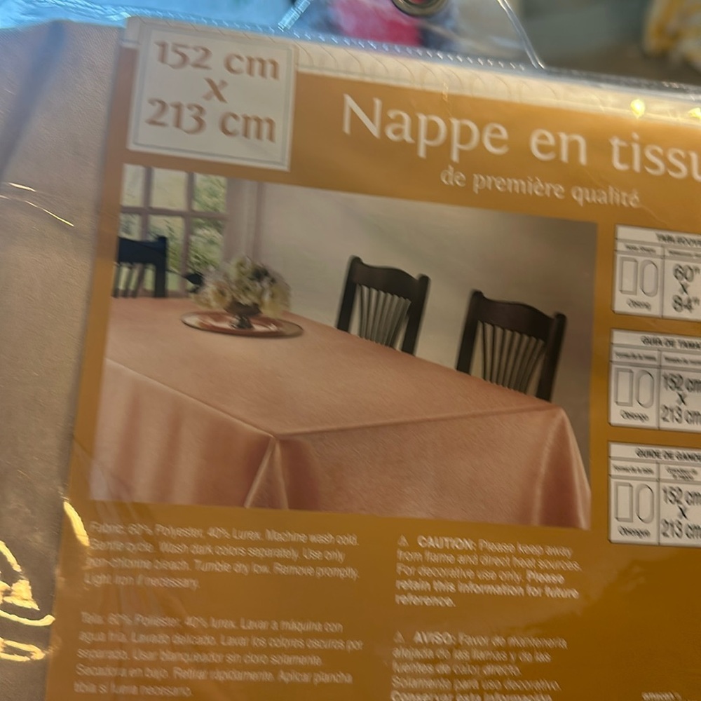 Premium Quality 60 c 84 Inch TableCloth Pink Shinmer Table Cloth